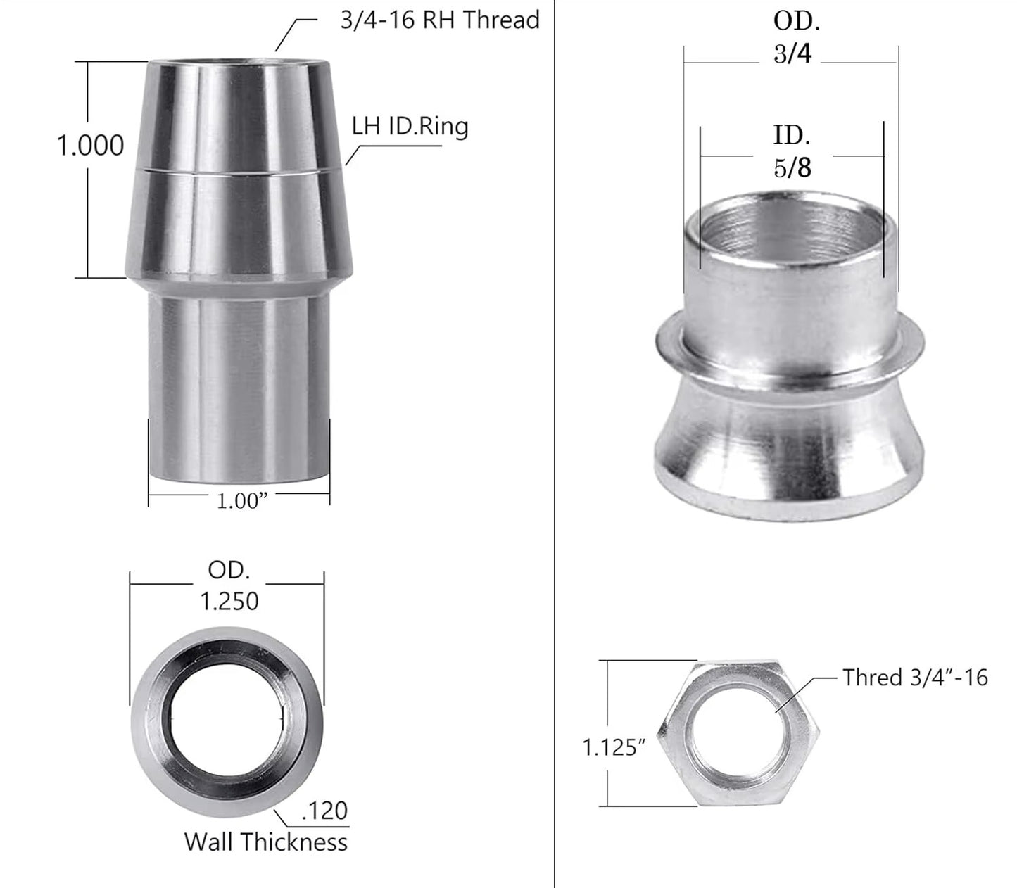 Kit Rotule Chromoly 3/4" - 4Krawl Products