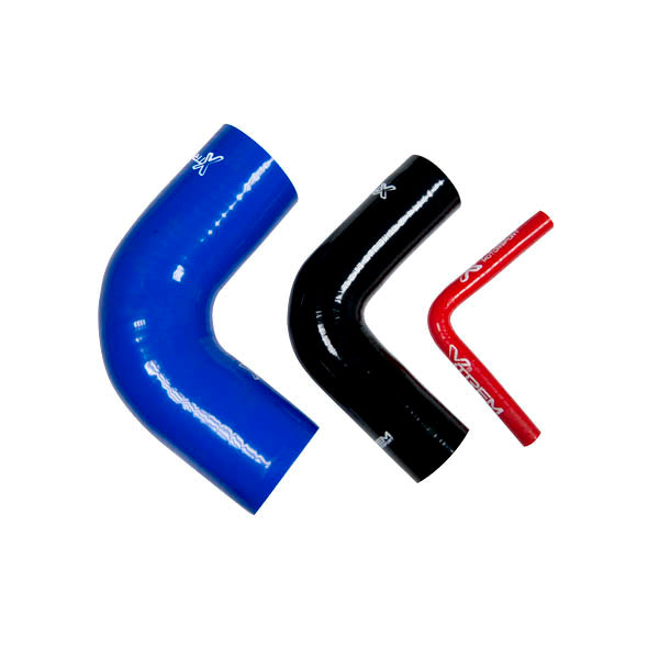 Durite silicone coudée 90° noire – 100×100 mm