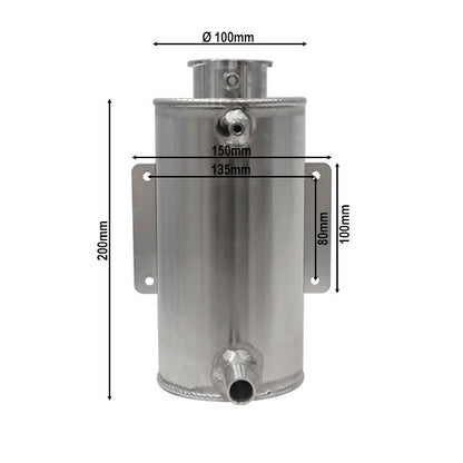 Vase d’expansion universel vertical en aluminium Dimension