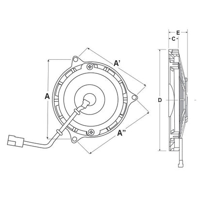 Ventilateur universel extra-plat 140 mm – 500 m³/h – Xtem Motorsport