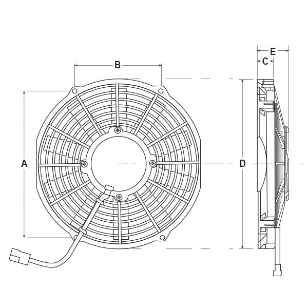 Détail ventilateur extra-plat 320 mm