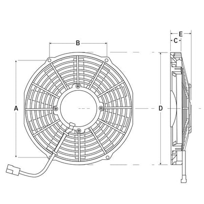 Détail ventilateur extra-plat 320 mm